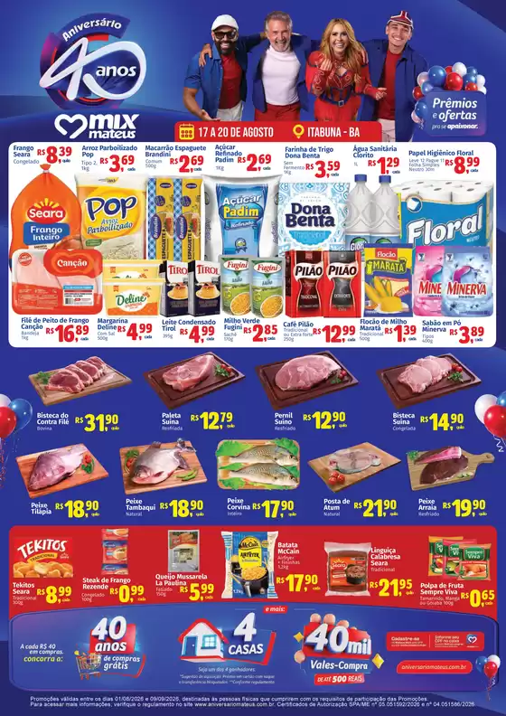 Catálogo Supermercados Mateus em Barro Preto | Regular de Aniversario | 2026-08-16T00:00:00.000Z - 2026-08-20T00:00:00.000Z