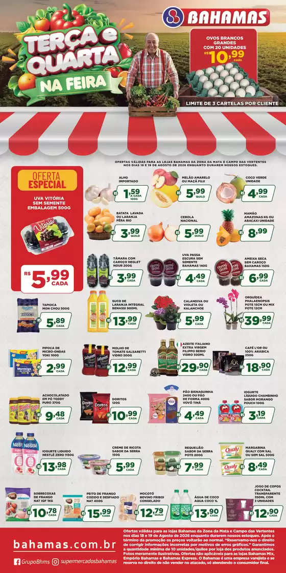 Catálogo Bahamas Supermercados | Terça e quarta-feira na feira | 2026-08-18T00:00:00.000Z - 2026-08-19T00:00:00.000Z