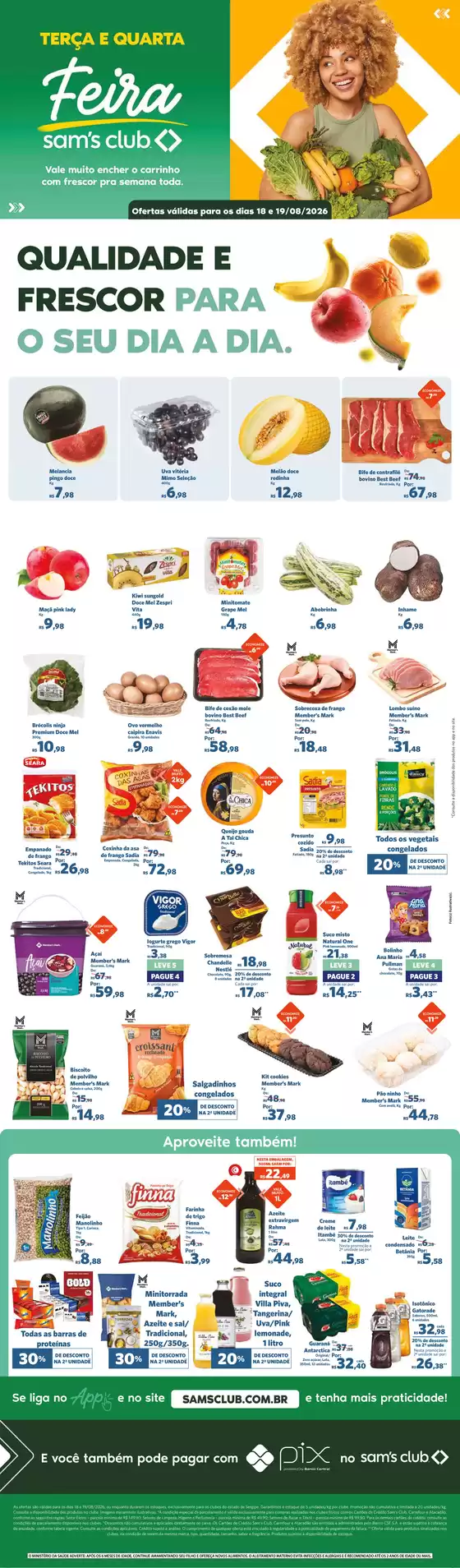 Catálogo Sam's Club | Melhores ofertas para todos os caçadores de pechinchas | 2026-08-18T00:00:00.000Z - 2026-08-19T00:00:00.000Z
