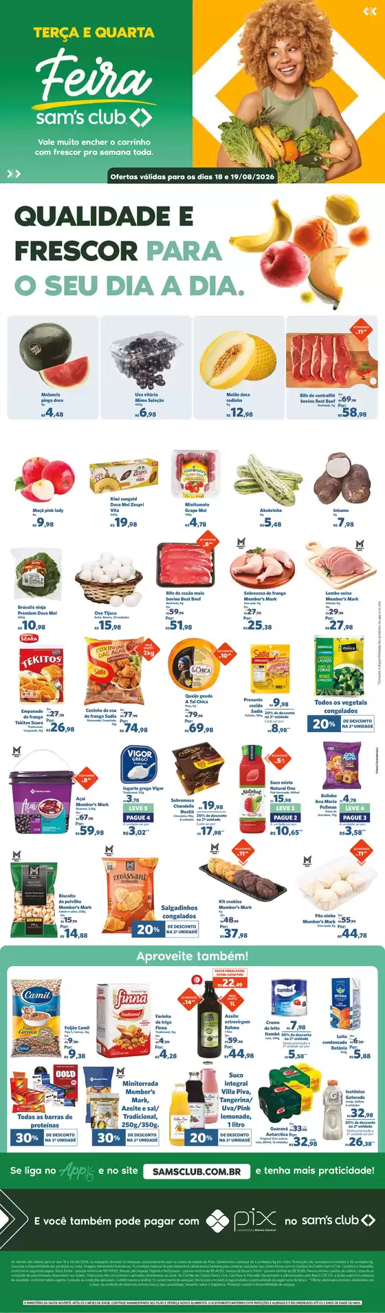 Catálogo Sam's Club | Pechinchas e ofertas atuais | 2026-08-18T00:00:00.000Z - 2026-08-19T00:00:00.000Z