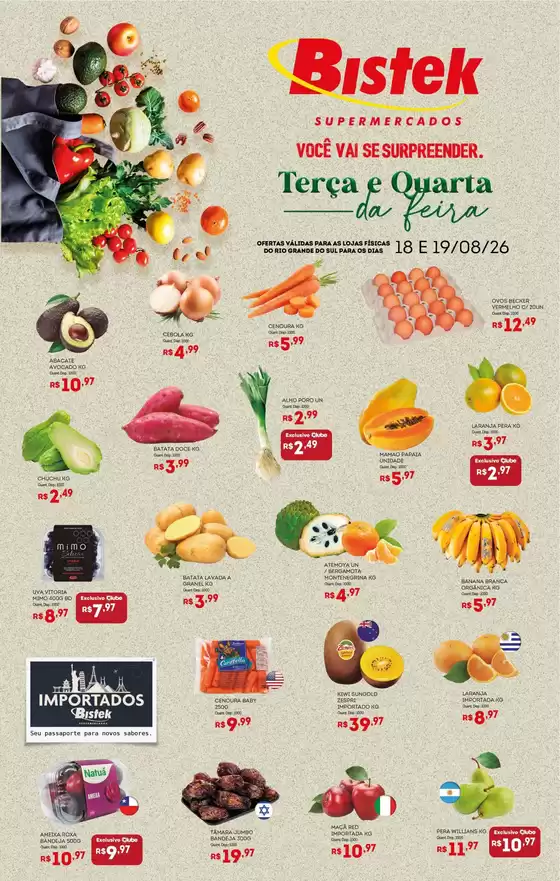 Catálogo Bistek Supermercados em São João do Sul | Descubra ofertas atraentes | 2026-08-18T00:00:00.000Z - 2026-08-19T00:00:00.000Z