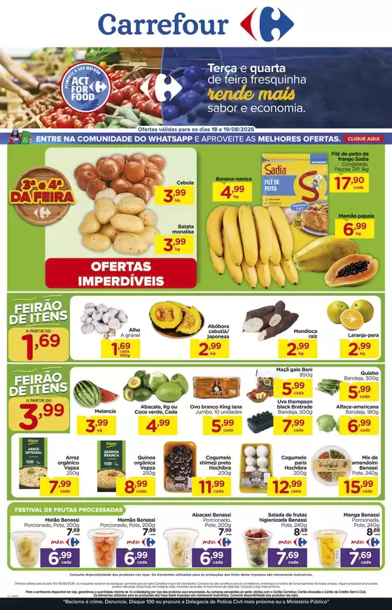 Catálogo Carrefour em Dionísio Cerqueira | Descubra ofertas atraentes | 2026-08-18T00:00:00.000Z - 2026-08-19T00:00:00.000Z