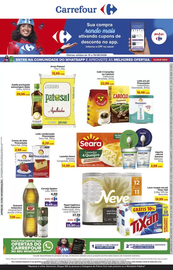 Catálogo Carrefour em Dionísio Cerqueira | Melhores ofertas para todos os caçadores de pechinchas | 2026-08-13T00:00:00.000Z - 2026-08-19T00:00:00.000Z