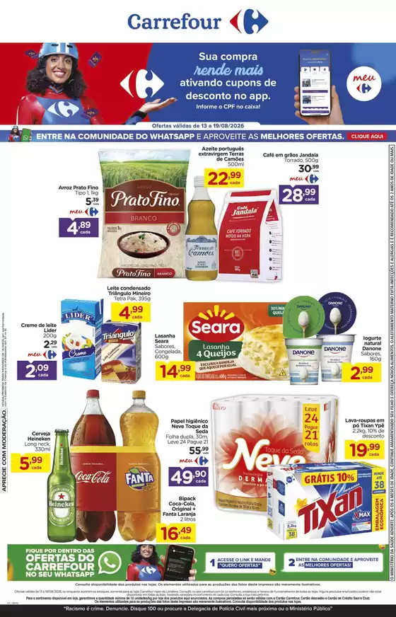 Catálogo Carrefour em Dionísio Cerqueira | Ofertas exclusivas e pechinchas | 2026-08-13T00:00:00.000Z - 2026-08-19T00:00:00.000Z