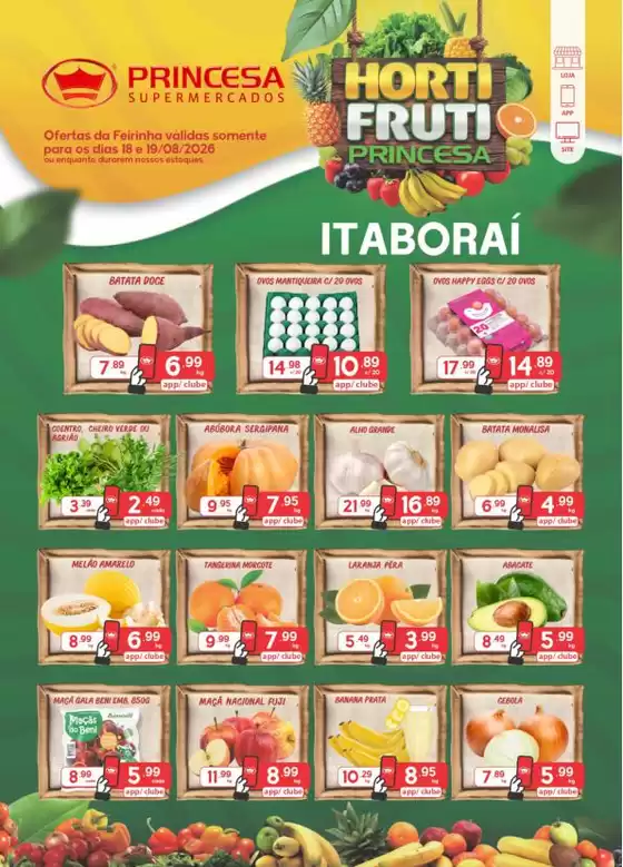 Catálogo Princesa Supermercados | Feirinha Itaborai - 18 e 19/08 | 2026-08-18T00:00:00.000Z - 2026-08-20T00:00:00.000Z