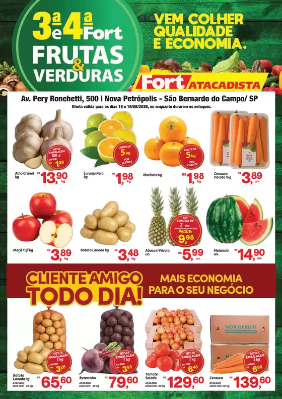 Catálogo Fort Atacadista | SP Fort FLV 3ª e 4ª Verde 18 e 19 AGO 26 Sao Bernardo | 2026-08-18T00:00:00.000Z - 2026-08-19T00:00:00.000Z