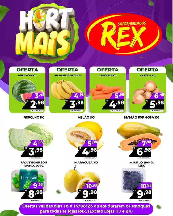 Catálogo Supermercados Rex | Ofertas e promoções atuais | 2026-08-18T00:00:00.000Z - 2026-08-19T00:00:00.000Z