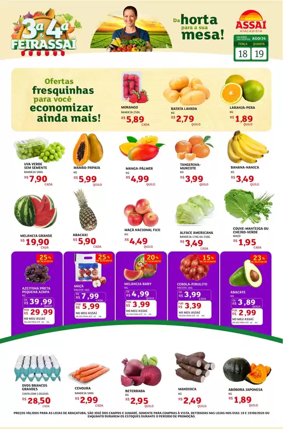 Catálogo Assaí Atacadista | Encarte Assaí Atacadista 49784-738 | 2026-08-18T00:00:00.000Z - 2026-08-19T00:00:00.000Z