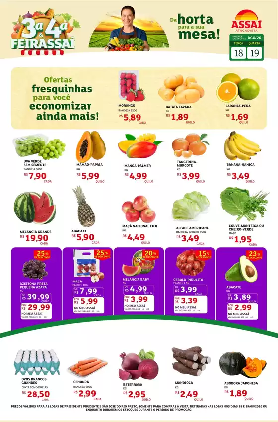 Catálogo Assaí Atacadista | Encarte Assaí Atacadista 49784-961 | 2026-08-18T00:00:00.000Z - 2026-08-19T00:00:00.000Z