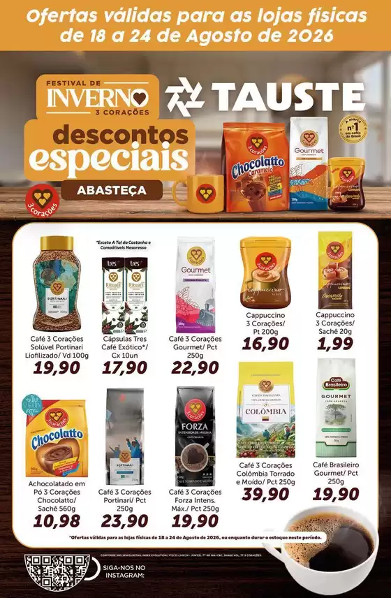 Catálogo Supermercados Tauste | Ofertas Tauste Especial 3 Corações | 2026-08-18T00:00:00.000Z - 2026-08-24T00:00:00.000Z