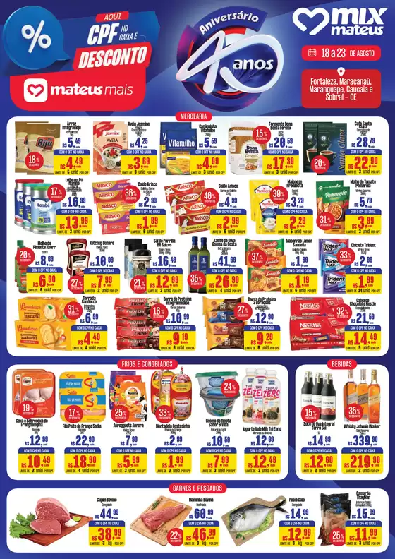 Catálogo Supermercados Mateus em Fortaleza | App Mateus Mais de Aniversario | 2026-08-18T00:00:00.000Z - 2026-08-23T00:00:00.000Z