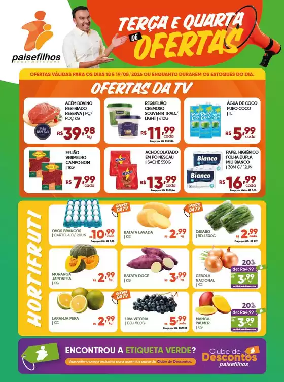 Catálogo Pais e Filhos Supermercados | Encarte Pais e Filhos Supermercados | 2026-08-18T00:00:00.000Z - 2026-08-19T00:00:00.000Z