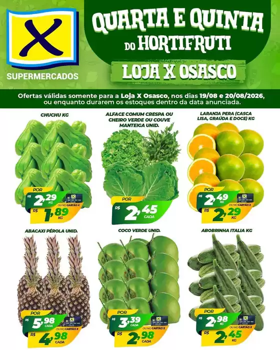 Catálogo X Supermercados | Ofertas e promoções atuais | 2026-08-19T00:00:00.000Z - 2026-08-20T00:00:00.000Z