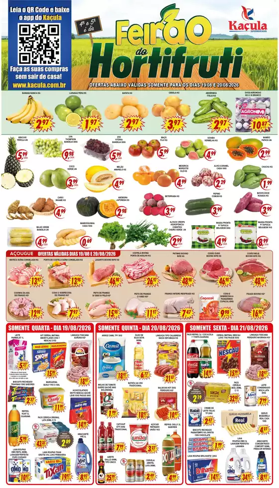 Catálogo Kaçula Supermercados | HORTI FRUTI | 2026-08-19T00:00:00.000Z - 2026-08-21T00:00:00.000Z