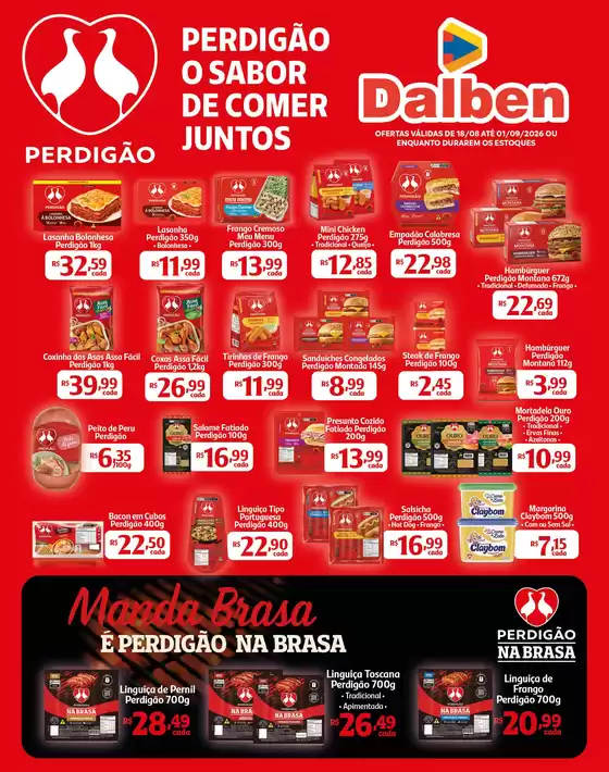 Catálogo Supermercado Dalben | PERDIGÃO O SABOR DE COMER JUNTOS | 2026-08-18T00:00:00.000Z - 2026-09-01T00:00:00.000Z