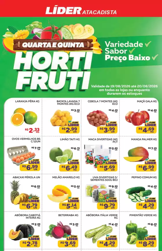 Catálogo Líder Atacadista | Encartequartaequintadohortfruti | 2026-08-19T00:00:00.000Z - 2026-08-20T00:00:00.000Z