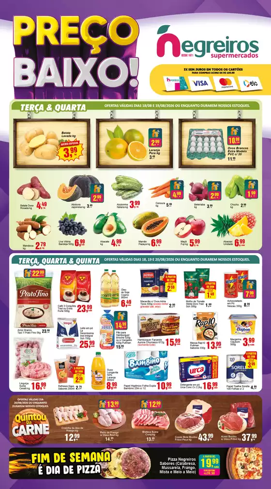 Catálogo Negreiros Supermercados | Encarte Negreiros Supermercados | 2026-08-18T00:00:00.000Z - 2026-08-20T00:00:00.000Z