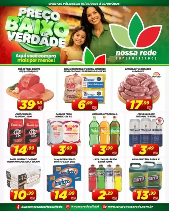 Catálogo Nossa Rede Supermercados | Preço Baxio | 2026-08-19T00:00:00.000Z - 2026-08-22T00:00:00.000Z