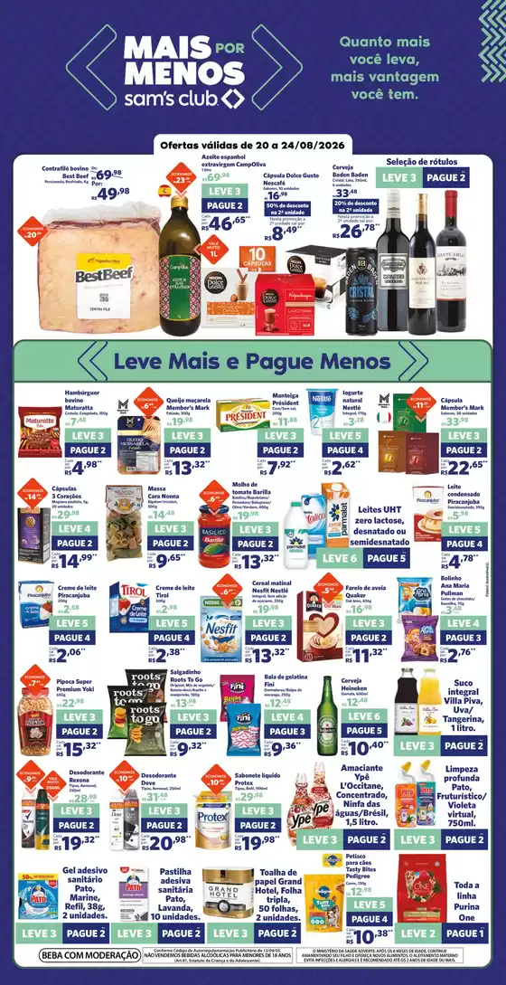 Catálogo Sam's Club | Melhores ofertas para compradores econômicos | 2026-08-20T00:00:00.000Z - 2026-08-24T00:00:00.000Z