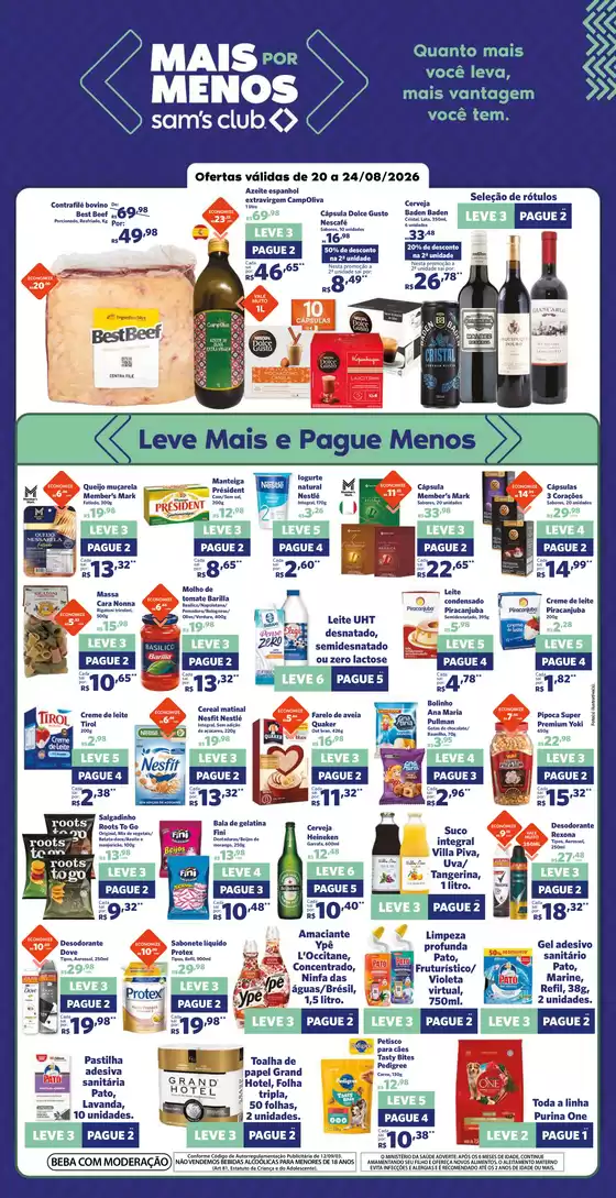 Catálogo Sam's Club | Ótima oferta para caçadores de pechinchas | 2026-08-20T00:00:00.000Z - 2026-08-24T00:00:00.000Z