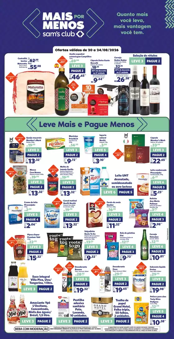 Catálogo Sam's Club | Ofertas especiais atraentes para todos | 2026-08-20T00:00:00.000Z - 2026-08-24T00:00:00.000Z