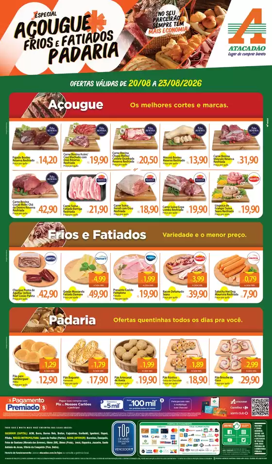Catálogo Atacadão | Atacadão - Açougue / Padaria / Frios e Fatiados | 2026-08-20T00:00:00.000Z - 2026-08-23T00:00:00.000Z