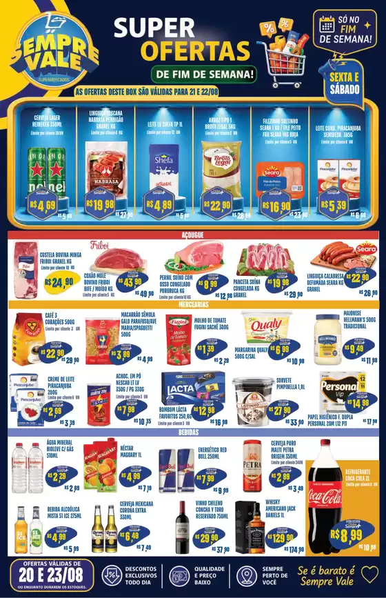 Catálogo Sempre Vale Supermercados | Nossas melhores pechinchas | 2026-08-20T00:00:00.000Z - 2026-08-23T00:00:00.000Z