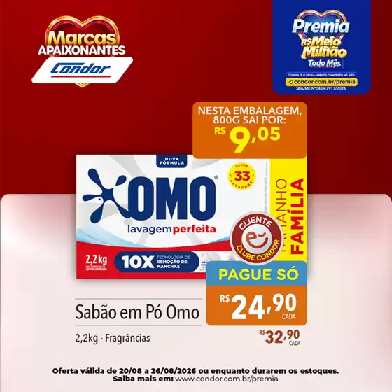Catálogo Supermercados Condor | Pechinchas e ofertas atuais | 2026-08-20T00:00:00.000Z - 2026-08-26T00:00:00.000Z