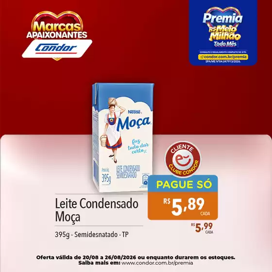 Catálogo Supermercados Condor | Economize agora com nossas ofertas | 2026-08-20T00:00:00.000Z - 2026-08-26T00:00:00.000Z