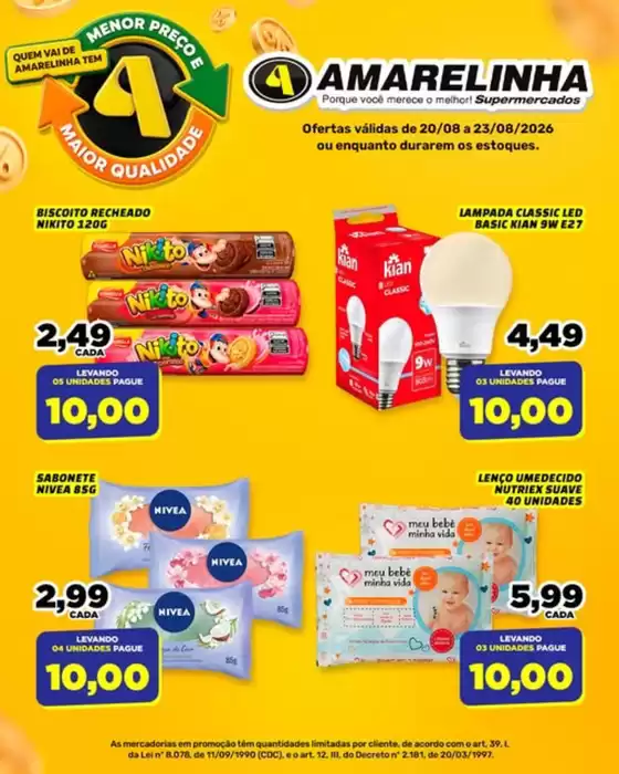 Catálogo Amarelinha Supermercados | Ofertas exclusivas | 2026-08-20T00:00:00.000Z - 2026-08-23T00:00:00.000Z