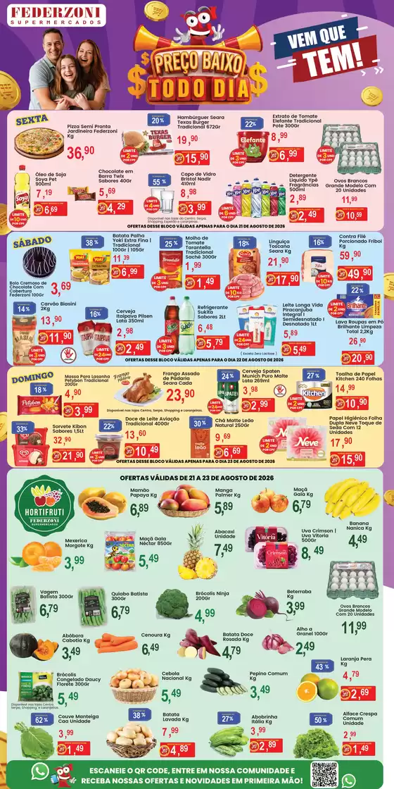 Catálogo Federzoni Supermercados | Ofertas | 2026-08-21T00:00:00.000Z - 2026-08-23T00:00:00.000Z