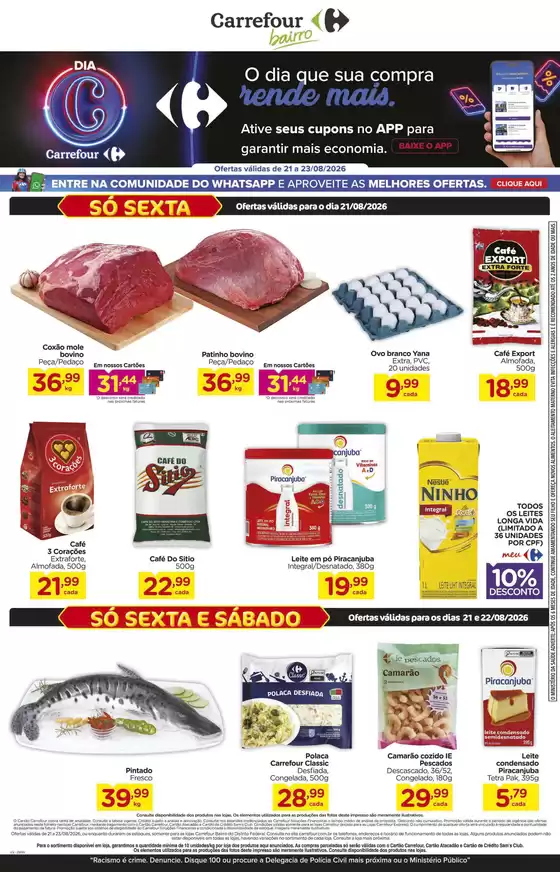 Catálogo Carrefour Bairro | Ofertas para caçadores de pechinchas | 2026-08-21T00:00:00.000Z - 2026-08-23T00:00:00.000Z