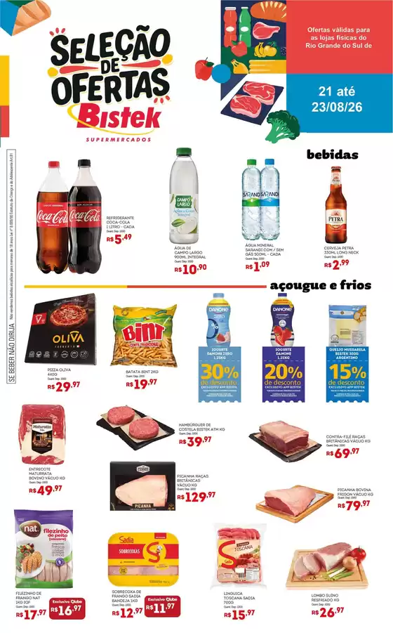 Catálogo Bistek Supermercados | Pechinchas e ofertas atuais | 2026-08-21T00:00:00.000Z - 2026-08-23T00:00:00.000Z