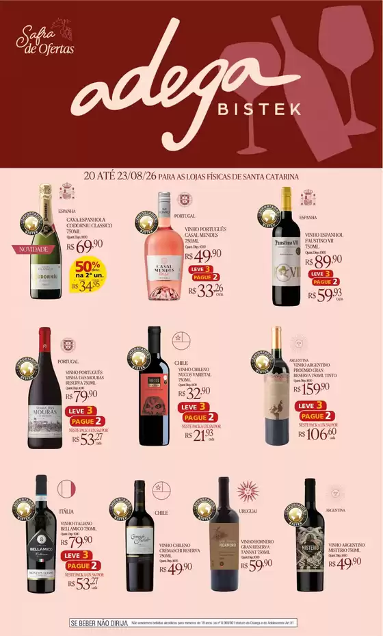 Catálogo Bistek Supermercados | Nossas melhores ofertas para você | 2026-08-21T00:00:00.000Z - 2026-08-23T00:00:00.000Z