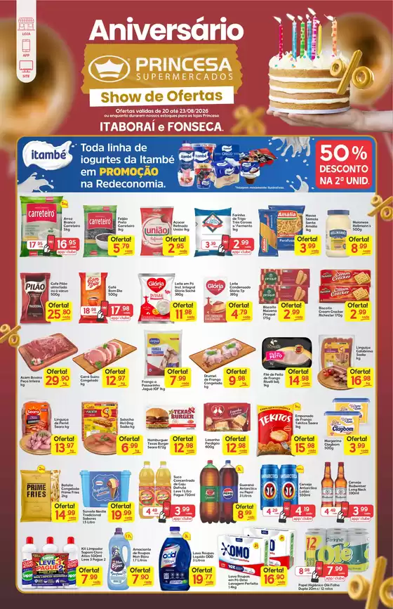 Catálogo Princesa Supermercados | Aniversario Princesa - 20 a 23/08 | 2026-08-20T00:00:00.000Z - 2026-08-24T00:00:00.000Z