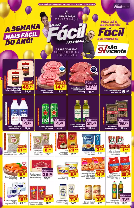 Catálogo Supermercados São Vicente | Ótima oferta para caçadores de pechinchas | 2026-08-21T00:00:00.000Z - 2026-08-23T00:00:00.000Z