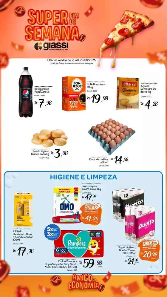 Catálogo Giassi Supermercados | Encarte Giassi Supermercados | 2026-08-21T00:00:00.000Z - 2026-08-23T00:00:00.000Z