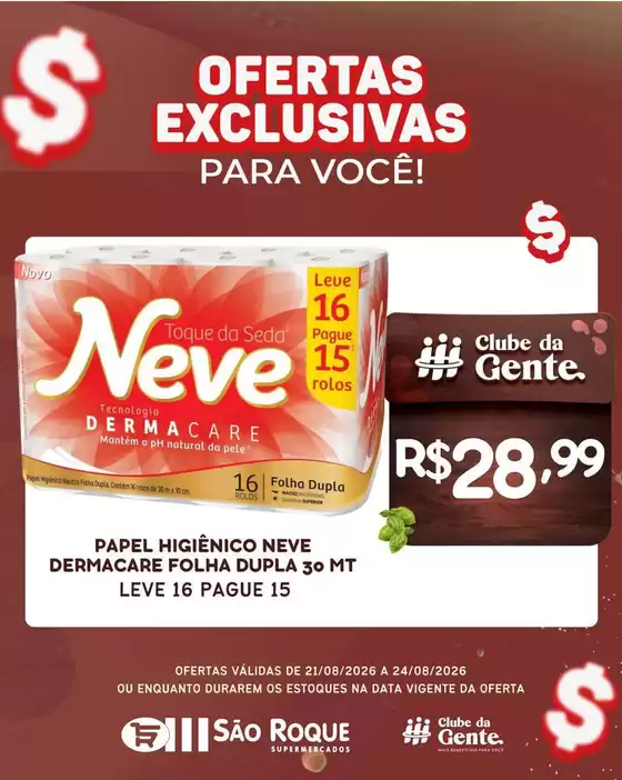 Catálogo São Roque Supermercados | Encarte São Roque Supermercados | 2026-08-21T00:00:00.000Z - 2026-08-24T00:00:00.000Z