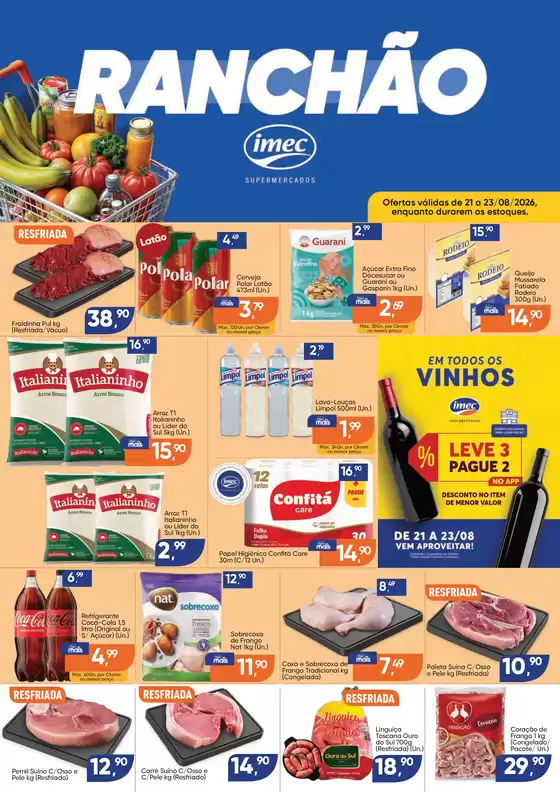 Catálogo Imec Supermercados | BAIXA 16572 IMEC Ranchao 21 a 230826 | 2026-08-21T00:00:00.000Z - 2026-08-23T00:00:00.000Z