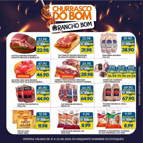 Catálogo Rancho Bom Supermercados | Encarte Rancho Bom Supermercados | 2026-08-21T00:00:00.000Z - 2026-08-23T00:00:00.000Z