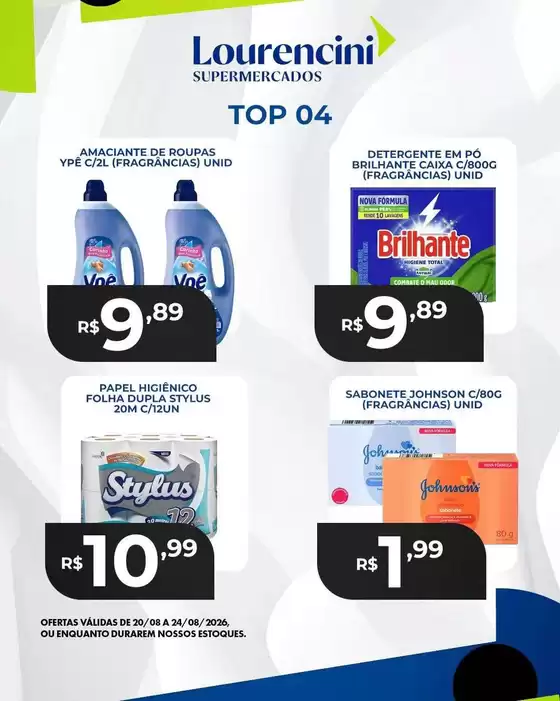Catálogo Lourencini Supermercados | Encarte Lourencini Supermercados | 2026-08-20T00:00:00.000Z - 2026-08-24T00:00:00.000Z