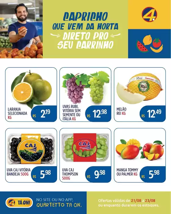 Catálogo Quartetto Supermercados | Encarte Quartetto Supermercados | 2026-08-21T00:00:00.000Z - 2026-08-23T00:00:00.000Z