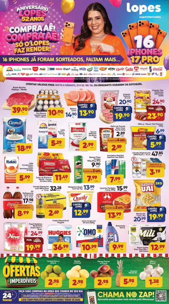 Catálogo Lopes Supermercados | ANIVERSÁRIO LOPES - 52 ANOS - | 2026-08-21T00:00:00.000Z - 2026-08-22T00:00:00.000Z