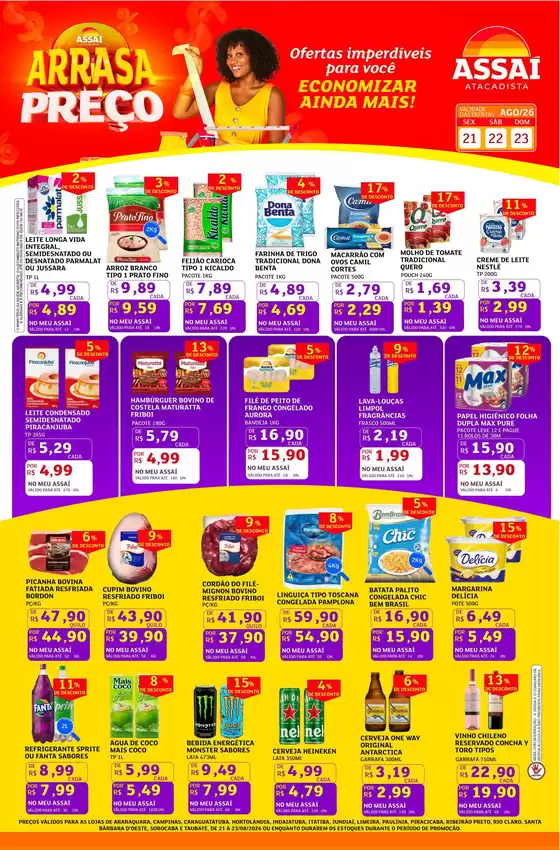 Catálogo Assaí Atacadista | Encarte Assaí Atacadista 49877-969 | 2026-08-21T00:00:00.000Z - 2026-08-23T00:00:00.000Z