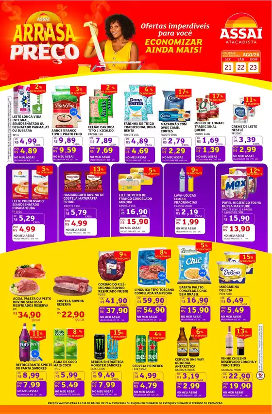 Catálogo Assaí Atacadista | Encarte Assaí Atacadista 49877-970 | 2026-08-21T00:00:00.000Z - 2026-08-23T00:00:00.000Z