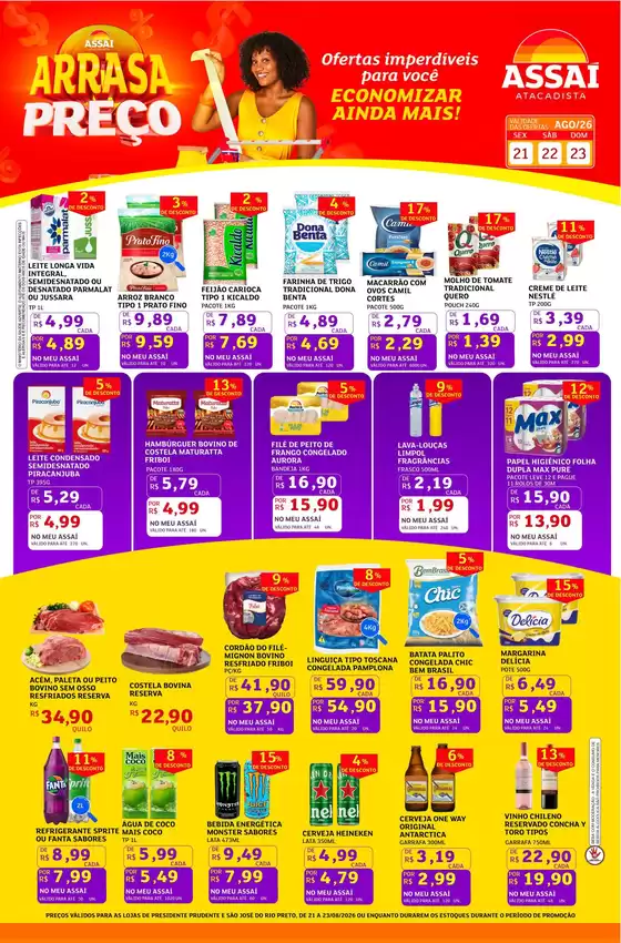 Catálogo Assaí Atacadista | Encarte Assaí Atacadista 49877-972 | 2026-08-21T00:00:00.000Z - 2026-08-23T00:00:00.000Z