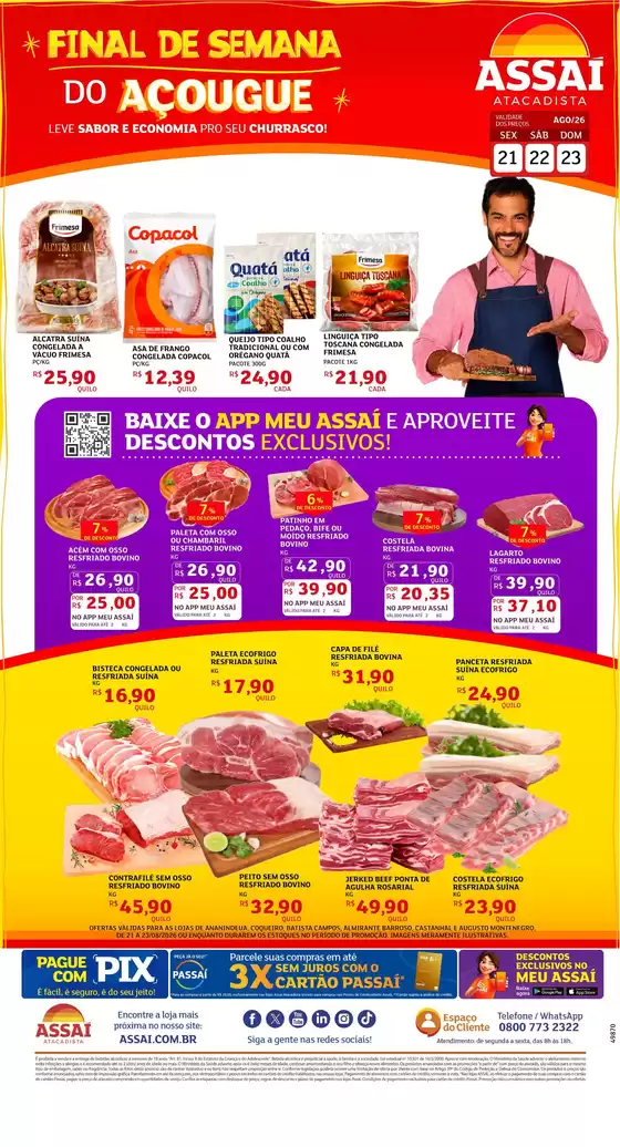 Catálogo Assaí Atacadista | Encarte Assaí Atacadista 49870-63 | 2026-08-21T00:00:00.000Z - 2026-08-23T00:00:00.000Z