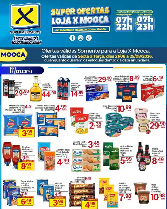 Catálogo X Supermercados | Encarte X Supermercados | 2026-08-21T00:00:00.000Z - 2026-08-25T00:00:00.000Z