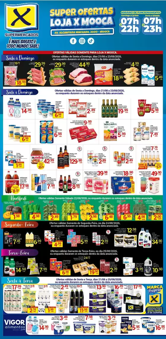Catálogo X Supermercados | Ofertas exclusivas e pechinchas | 2026-08-21T00:00:00.000Z - 2026-08-26T00:00:00.000Z