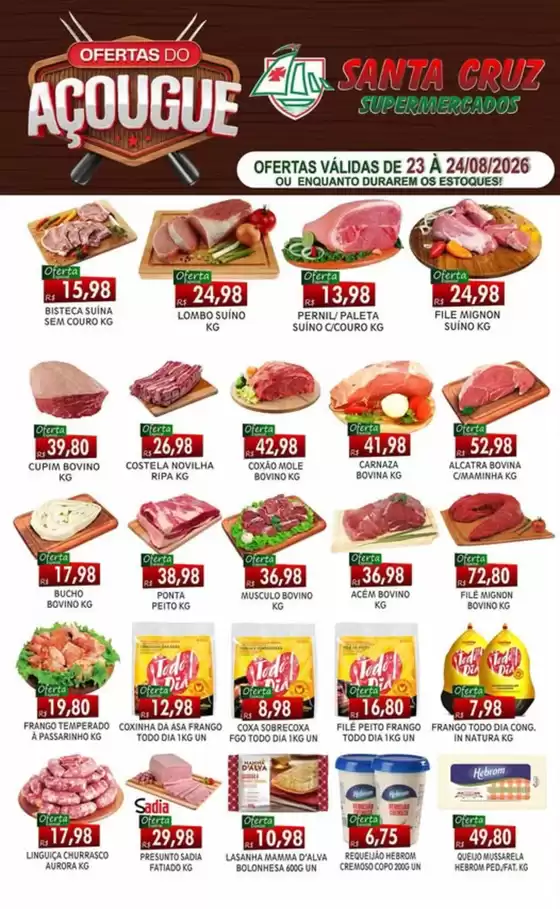 Catálogo Santa Cruz Supermercados | Ofertas do Açougue Santa Cruz! | 2026-08-24T00:00:00.000Z - 2026-08-24T00:00:00.000Z